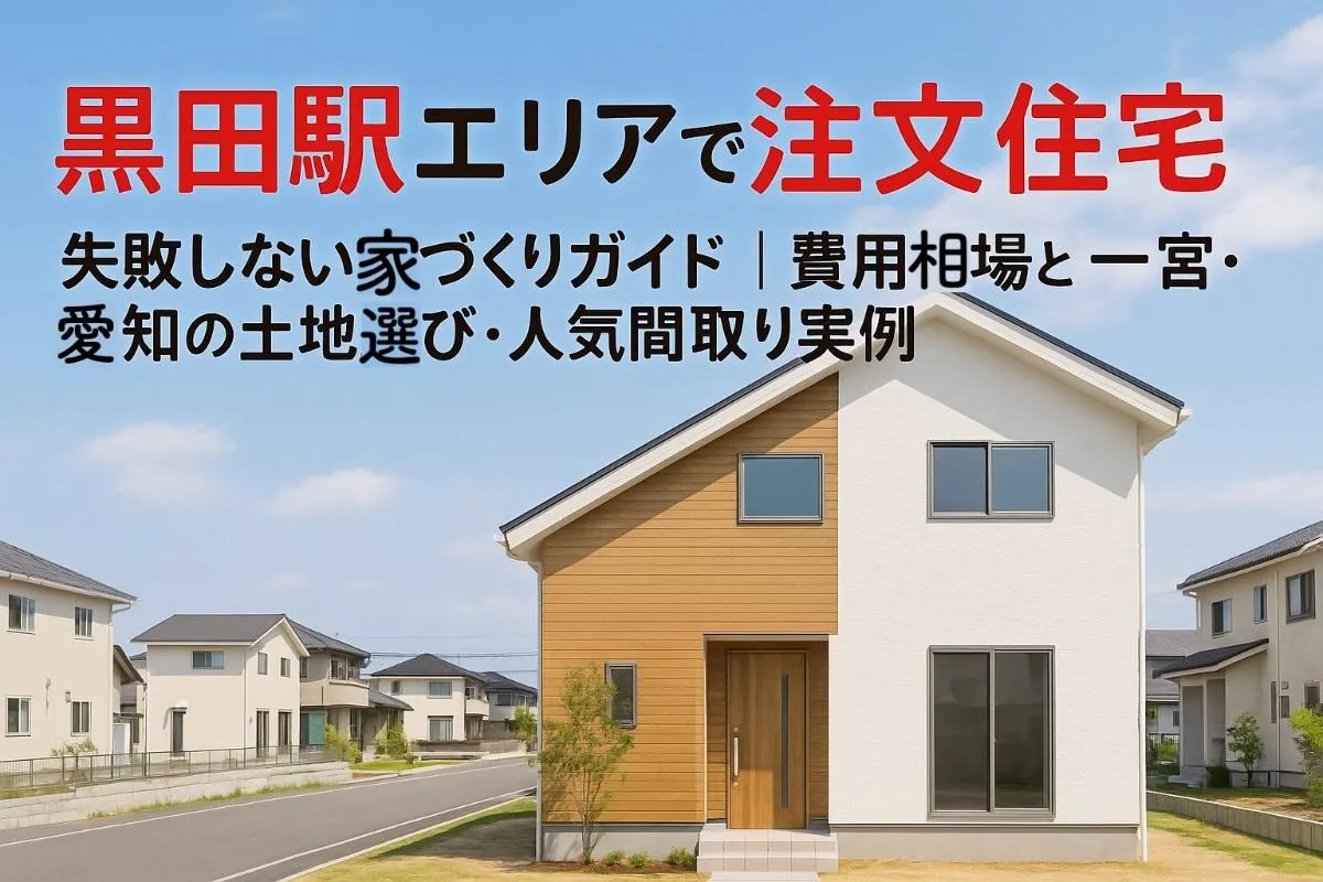 黒田駅で注文住宅！失敗しない家づくりガイド｜費用相場と一宮・愛知の土地選び・人気間取り実例