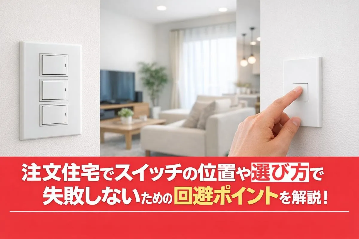 注文住宅でスイッチの位置や選び方で失敗しないための回避ポイントを解説！