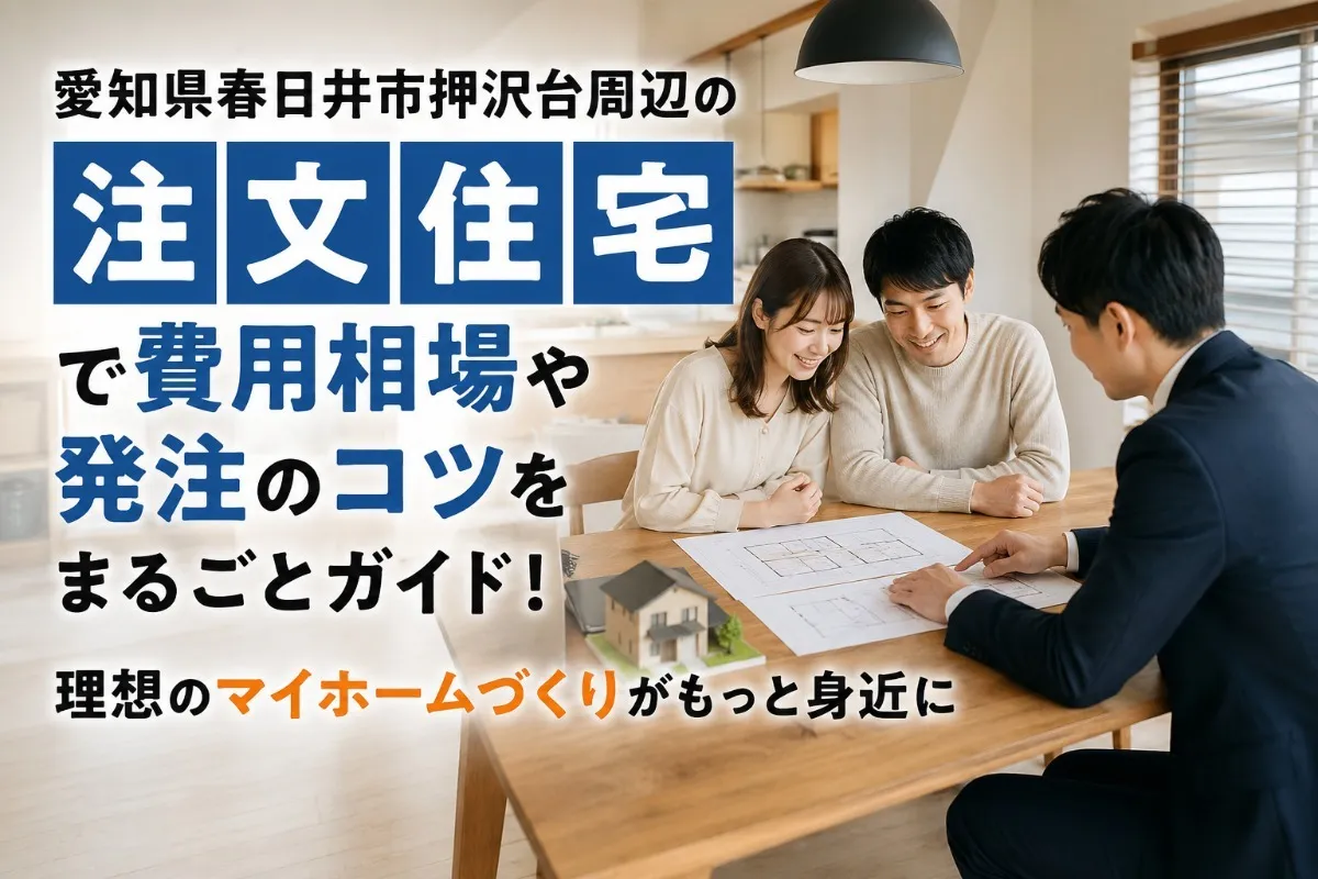 愛知県春日井市押沢台周辺の注文住宅で費用相場や発注のコツをまるごとガイド！理想のマイホームづくりがもっと身近に