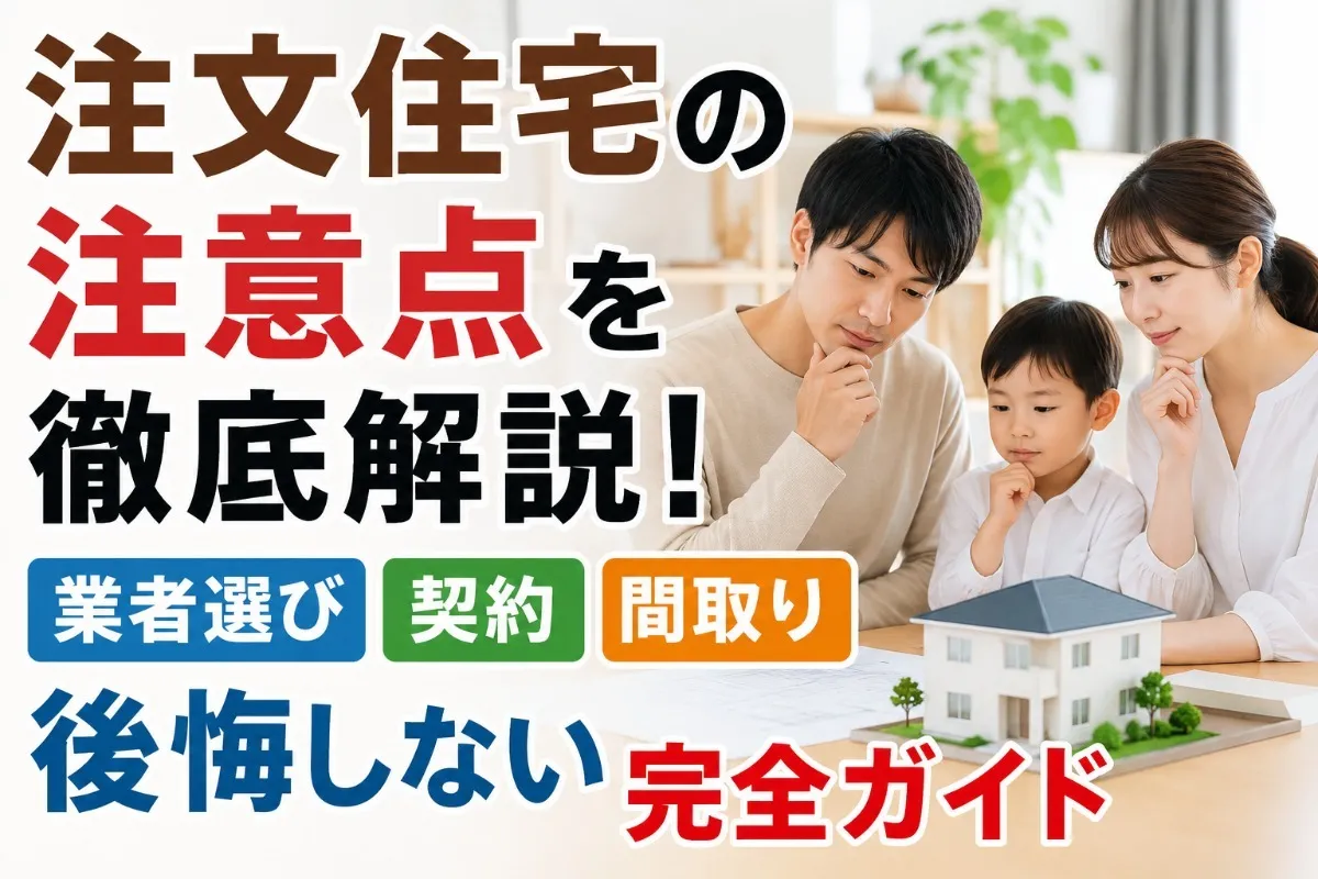 注文住宅の注意点を徹底解説!業者選び・契約・間取りで後悔しない完全ガイド