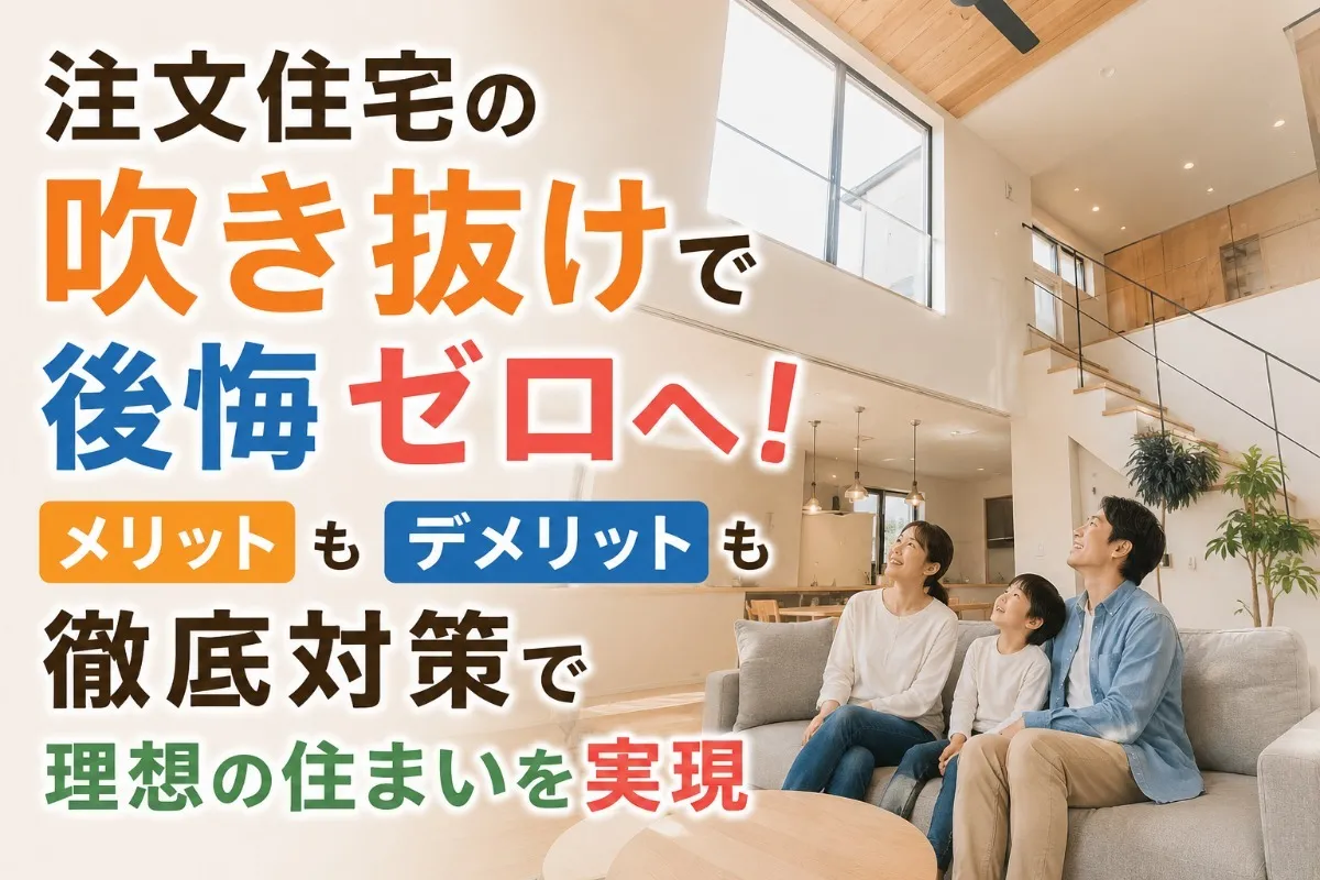 注文住宅の吹き抜けで後悔ゼロへ！メリットもデメリットも徹底対策で理想の住まいを実現