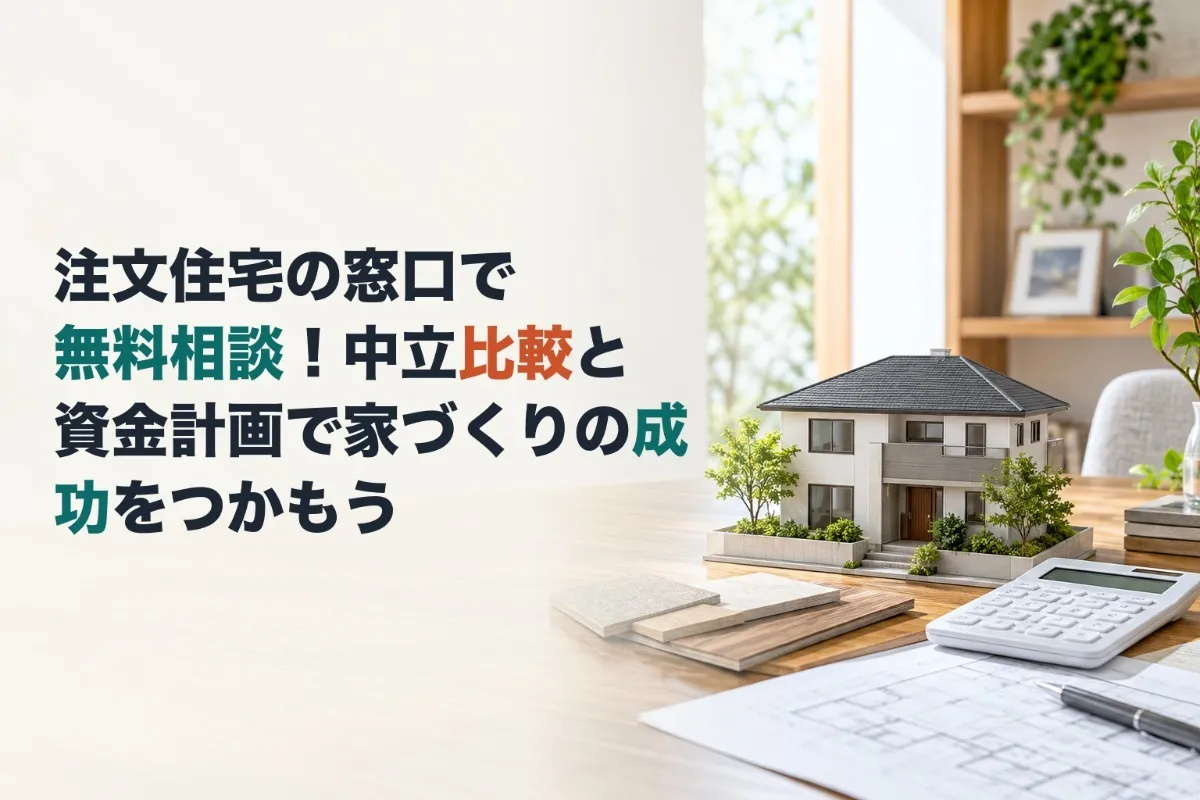 注文住宅の窓口で無料相談！中立比較と資金計画で家づくりの成功をつかもう